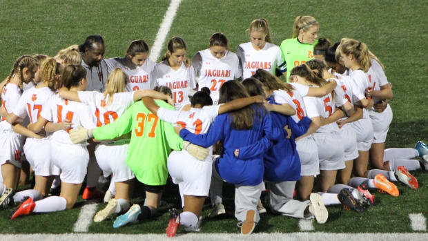 The Madison Central girls soccer team is heading to North State after knocking off Oxford on penalty kicks Saturday. (Photo via Madison Central)