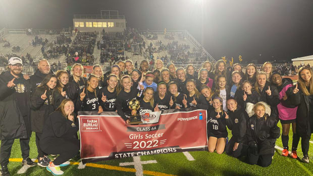 The Northwest Rankin Lady Cougars captured the school's second state championship Saturday, defeating Clinton 2-0 at Ridgeland High. (Photo by Tyler Cleveland)