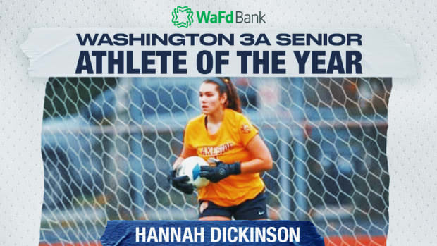 HORIZONTAL GRAPHIC: Hannah Dickinson, Class 3A senior girl athlete of the year 2021-22