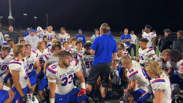 Folsom coach Paul Doherty after 23-15 win at Pittsburg 9-16-22