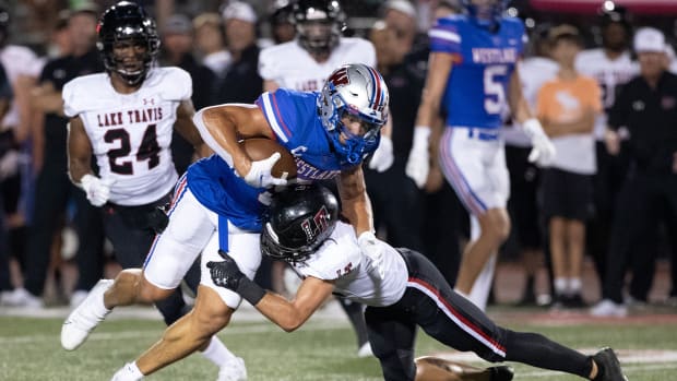 Westlake came back from a 10-7 halftime deficit to beat Lake Travis 35-20 on September 23, 2022.