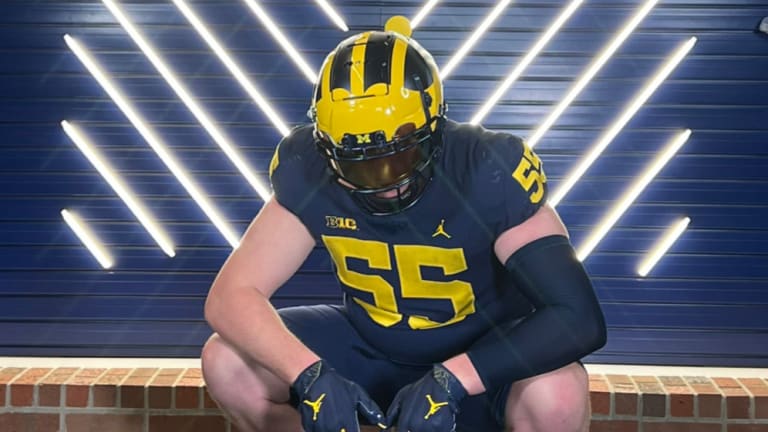 Luke Hamilton, nation's No. 8 offensive tackle in 2024, commits to Michigan Wolverines