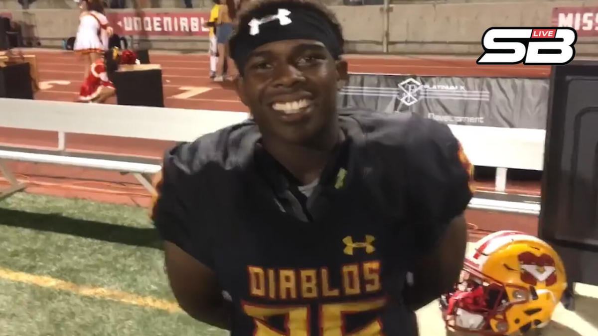 Mission Viejo RB Jacquez Robertson spoke to Scorebook Live after the game