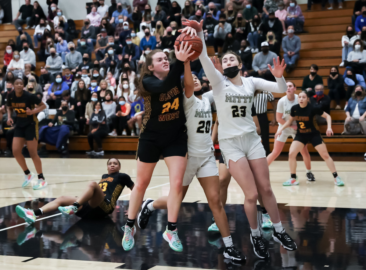 CIF NorCal Regional Open Division Girls Semifinal March 5, 2022. Clovis West vs Archbishop Mitty. Photo-Jim Malone55